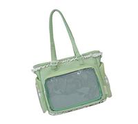 Oxxggkao Fashion Half Clear Shoulder Bag Cartoon Beloveds Essential Thin Polyamide With Decorative Enchantments Feeling Fashion Clear For Teen Girls