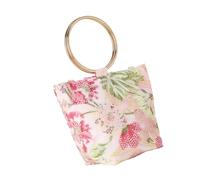 Oxxggkao Fashionable Shoulder Purse Lightweight Polyester Crossbody Bag Evening Bag Embroidery Handbag for Women Girls Elegant Embroidered Purse