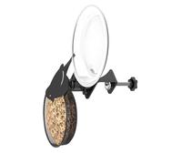 Oxxggkao Flexible Bird Feeder for Railings Having Two Bowls Great for Tiny Birds and Squirrels Extended Use Powder Covered Metal Build Multi Functional Bird Feeder