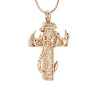 Oxxggkao Flexible Cremation Necklace Pet Commemoration Cut Brooch with Secret Rest Storage Traditional Cut Pet Ashes Memorial Jewelry