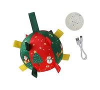 Oxxggkao Flexible Rubber Canine Plaything Highlighting Constructed in Sound Consequences and Random Motion for Training and Enjoyment Christmas Edition Dog Training Ball