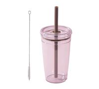 Oxxggkao Flexible Single Wall Achromat Cup with Tight Lid for Milkshakes Bubble Tisane Modern Clear Cup
