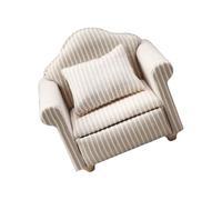 Oxxggkao Flower Pattern Miniature Sofa Furniture 1/12 Doll House Scene Display Accessory for Kids Pretend Play Craft Project Kits Wooden Doll House Furniture