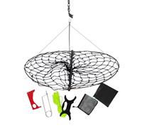 Oxxggkao Foldable Crabs Catching Net with Builts in Systems for Secure Closures and Effective of and Lobsters Rustproof Steel Net
