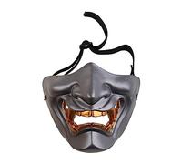 Oxxggkao Half Face Evil Face Cover Masquerade Ball Party Halloween War Game Cosplay Costume Accessory Halloween For Adults