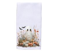 Oxxggkao Halloweens Themed Dish Rag Sturdy Checkered Texture Quick Drying Kitchen Cloth Holiday Accent Halloweens Kitchen Towel