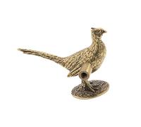 Oxxggkao Handcrafted Long Tail Pheasants Brasses Pull Handle Chinese Bird Shape Brasses Knobs Elegant Decorative Pull Handle Chinese Styles Cabinet Knob