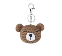 Oxxggkao Handmade Knitted Animal Keychain Keyring For Women Girl Cute Crocheted Bear Pendants Handbag Charm Car Keys Holder Gift Bear Keyring