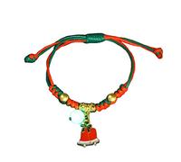 Oxxggkao Handmade Woven Christmas Bead Braided Rope Adjustable Friendship Couples Jewelry Gifts Christmas Beads And Charm Cute Jewelry For Kids Girls