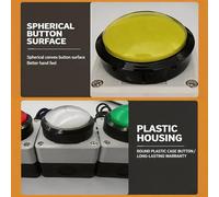 Oxxggkao Head 62Mm USB Answer Buzzers Button for Team Building and Live Streaming Interactives Control Waterproof USB Button