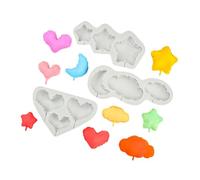 Oxxggkao Heart Star Cloud Silicone Molds Making Mousses Cake Molds Decorating Baking Tool for Making Chocolate Fondant Dessert Heart Star Cloud Silicone Mold Dessert Mold for