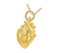 Oxxggkao Hidden Compartment Heart Structure Jar Chain Rustless Pet Cenotaph Jewelry for Debris Modifiable Chain Artifact Jewelry Rustless Charm
