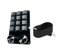 Oxxggkao High Efficiency Programmable Keyboards, 9/10 / 12 / 15Key Mechanical Gaming Keypad for Multimedia and Industrial Use Multimedia Control Pad