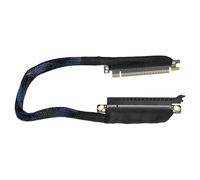 Oxxggkao Highly Speed PCIe5.0 X16 Left Exit Graphics Card Risers Cable 180 Degree Angled Design With Silver Coated Contacts