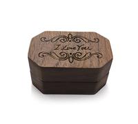 Oxxggkao I Love You Box Jewelry Storage Bag Wooden Gift Proposal Engagement Wedding Ceremony Birthday Gift for Proposal