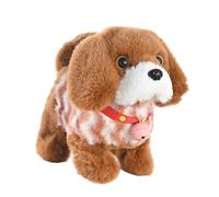 Oxxggkao Interactive Electric Plush Toy Dog Moves Forward Backward and Wag Tail for Children Realistic Pet Preschool Play Toy