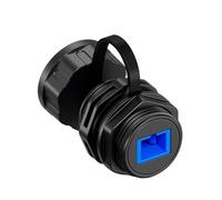 Oxxggkao IP68 Waterproof Fiber Coupler Adapter Panel Mount Connector with Dustproof Cover for Outdoor Data Center Use Waterproof Fiber Visual Coupler