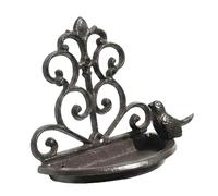 Oxxggkao Iron Bird Feeder Wall Mounted for Indoor and Outdoor Decorative Use Bath Feeding Station for Garden Balcony Traditional Iron Yard Decoration