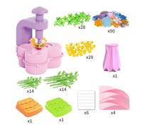 Oxxggkao Kids Friendly Fabric Flower Press Machine Bouquet Making Toy For Home Art And Classroom Creative Project Art Craft Toy For Kids