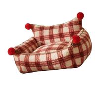 Oxxggkao Large Pet Bed with Thick Cushion & Tartan Cover, Soft Thicken Nest for Dogs Cats, Creative Design Pet Bed Kittens Puppy Birthday