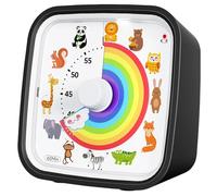 Oxxggkao Learning Timer for Students 60 Minutes Countdowns Visual Display with Rainbow Disk Soft Lighting and Sound Option Gift Animal Rainbow Timer