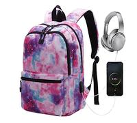 Oxxggkao Lightweight Water Resistant For Backpacks For Teen Girls Boys School Bookbags USB Charging Port Casual Travel Day Professional Laptop Backpack Women
