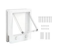 Oxxggkao Lockable Pet Door with 4-Way Security Easy Install for Cats Dogs Entry Exit Flap Door Interior Large