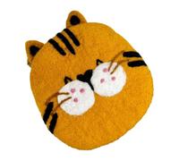 Oxxggkao Lovely Animal Themed Felt Coasters Handcrafted Wool Absorbent Fronts Nonslip Base For Coffee Mugs Cups User Friendly Nonslip Pad