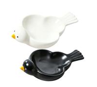 Oxxggkao Mahjong Tray Bird Shaped Ceramic Tabletop Rolling Holder for Game Night Catchall Organizer Decorative Accessory Set of 2 Home Play Night Organizer Decorative Catchall Small Item Holder