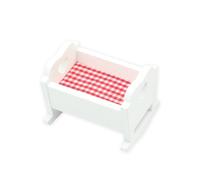 Oxxggkao Miniature Wooden Rocking Cradle Bed For 1/12 Scale Dollhouses Scene Display Decors And Ball Jointed Dolls Companion Dollhouses Cradle Bed