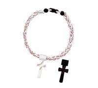 Oxxggkao Minimalists Crosses Charm Rope Necklace Versatile Layer Jewelry Him and Her Baseball Crosses Necklace
