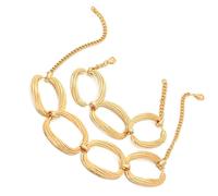 Oxxggkao Modern Geometric Circular Necklace and Set Adjustable Lightweight Jewelry for Everyday Fashion Geometric Circular Necklace Set