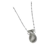 Oxxggkao Modern Silver Tone Teapot Design Necklace with Fine Polish Casual Formal Artistic Water Kettle Charm Necklace in Copper for Daily Use