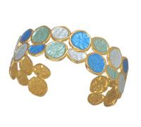 Oxxggkao Modern Stainless Steel Adjustable Cuff Bangle Colorful Drip Enameled Handmade Day to Night Wear Jewelry Everyday Party Wear Stainless Steel Bangle