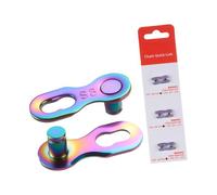 Oxxggkao Multicolor Cycle Chain Conjuring Grip Permanent Quick Separate Link for Single Speed Models 3 Piece Maintenance Set Permanent Aluminum Alloy Fence