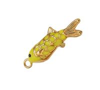 Oxxggkao Multicolored Metal Fish Pendant Craft Accessory for Unique Bracelets Creations Unique Fish Necklace Charm