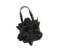 Oxxggkao Multifunctional Flower Trimmed Evening Bag Large Capacity PU Handbag Casual Dinner Purse for Bridal Wedding Parties Elegant Evening Party Purse