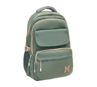 Oxxggkao Multifunctional Teen Backpack with Large Main Compartment Multiple Pockets Letter School Book Bag Zippered Nylon Daypack Student Backpack