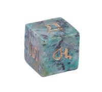 Oxxggkao Natural Crystal Six Sided Dices for Classroom, African Pine | Round Corner for Table Game, Classroom Teaching, Math Counting Tool, Mahjong Accessories, Board Games Accessories