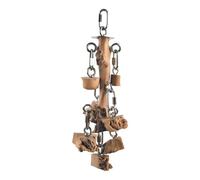 Oxxggkao Natural Wood Bird Cage Chew Toy Rustless Hanging Foraging Mental Exercise Hanging Plan Rustless Bird Dolls