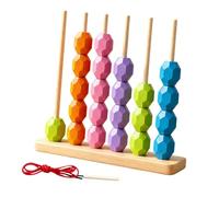 Oxxggkao Natural Wood Stacking Blocks for Kids Learning Activity Offering Multiple Shapes and Colors Preschool Educational Dolls