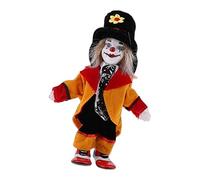 Oxxggkao Nostalgic Porcelain Clown Figurine Artistic Face Expression European Craftsmanship Bookshelf Ornament Collectible Handpainted Ceramic Clown Statue