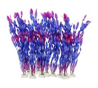 Oxxggkao Of 10 Aquarium Landscape Realistic Spirals Water Plant with Ceramic Base for Fishtanks Decoration Safe for Fish Aquarium Decoration