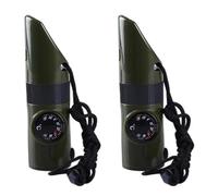 Oxxggkao Outdoor Survival Gear Multifunctional Emergencies Whistles Featuring Compasses LED Flashlight Thermometers Outdoor With Thermometers