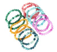 Oxxggkao Pack of 12 Handmade Crackled Glass Bead Adjustable Wrist Jewelry Charm Suitable for Various Occasion Unique Glass Beads