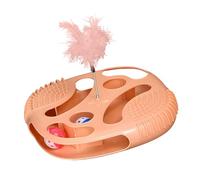 Oxxggkao Participatory Plaything Featuring Puzzle & Spring Attachments for Intellectual Growth, Alone Fun, Strong Polystyrene Colorful Puss Toy