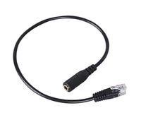 Oxxggkao PC Headsets To Telephone Adapter RJ9 To 3.5mm Converter Flexible PVC Cord NoiseFree Voice Instantly Setups Crystal Connectors Telephone Adapter