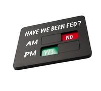 Oxxggkao Pet Feeders Reminder Refrigerator Magnet for Pet Cats Dog Owners Daily Indication Chart Feed Your Pets Dogs Feeding Reminder Sign with Magnet