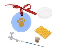 Oxxggkao Pet Paws Print Impressions Set Create Lasting Display Memories with Soft Clay and Protective Display Stand Pawprint Impressions