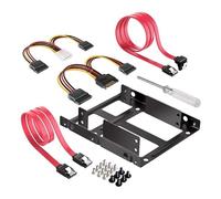 Oxxggkao Plugs and Play 2.5inch to 3.5inch Two HDDs Bracket Includes Accessories for Easy Installation and Storage Expansion HDDs Mounting Bracket